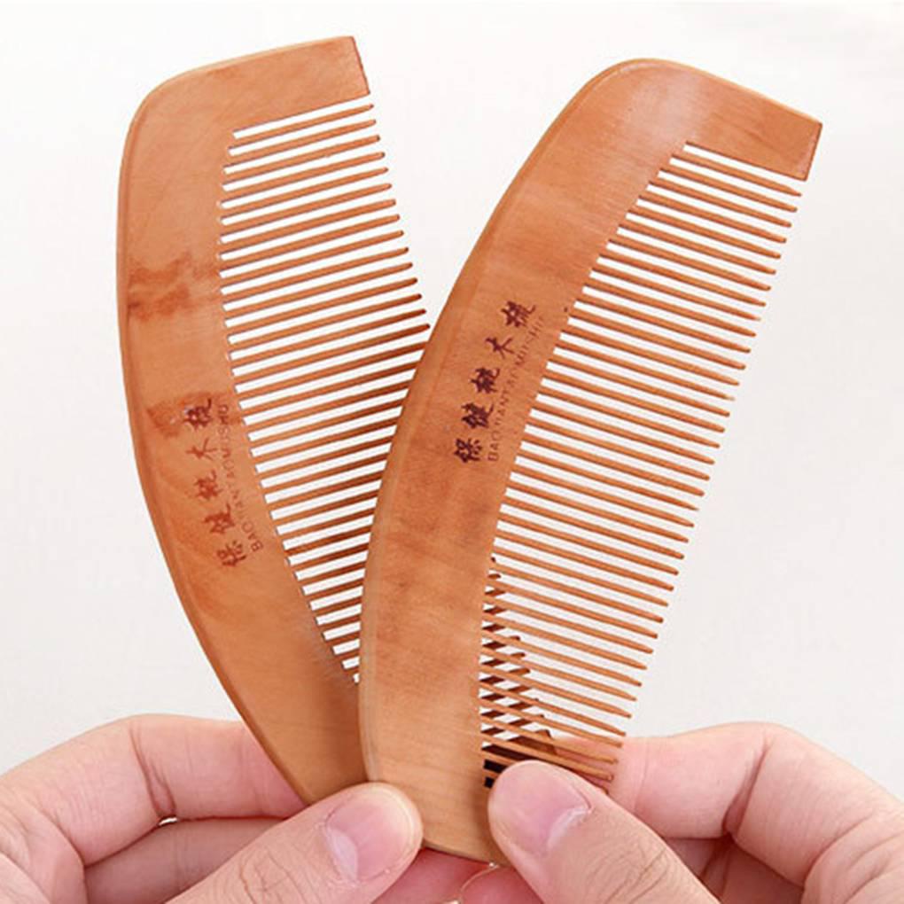 Lược Gỗ Đào Tự Nhiên Chống Tĩnh Điện Mát Xa Da Đầu