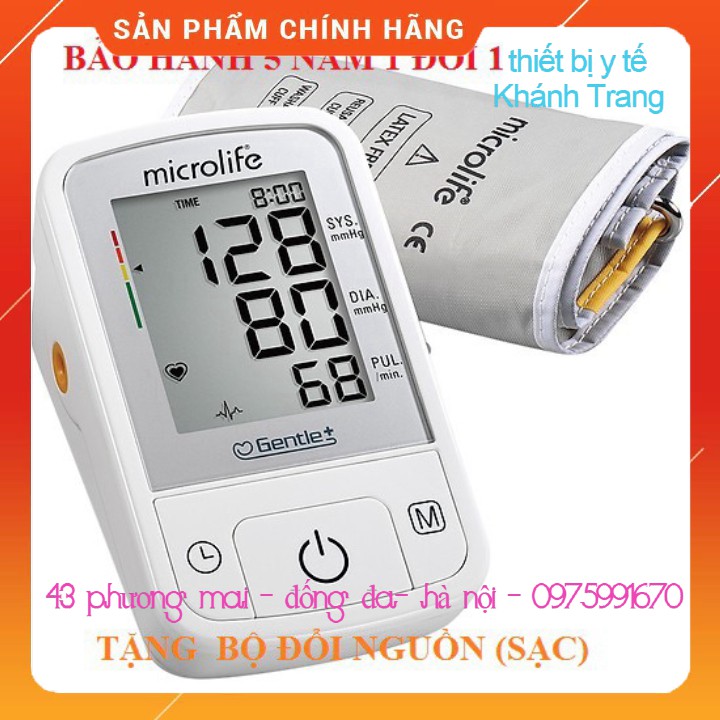 (Gía Sỉ ) (Tặng bộ đổi nguồn) Máy đo huyết áp điện tử Microliffe BP A3 BASIC