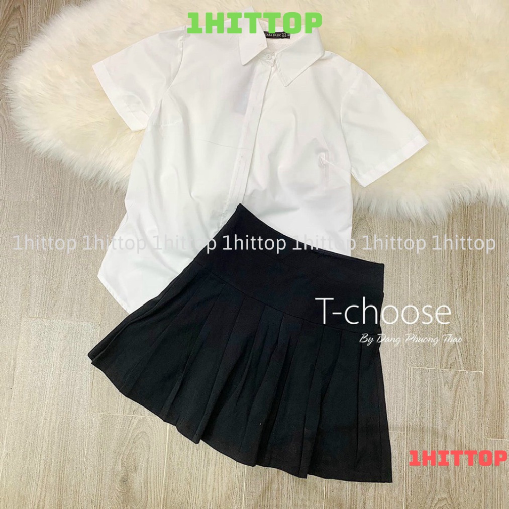 áo sơ mi trắng ngắn tay đủ size kaca HA00012 1hittop