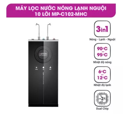 Máy lọc nước Nóng Lạnh Nguội 10 lõi Chính Hãng Mutosi MP-C102-MHC