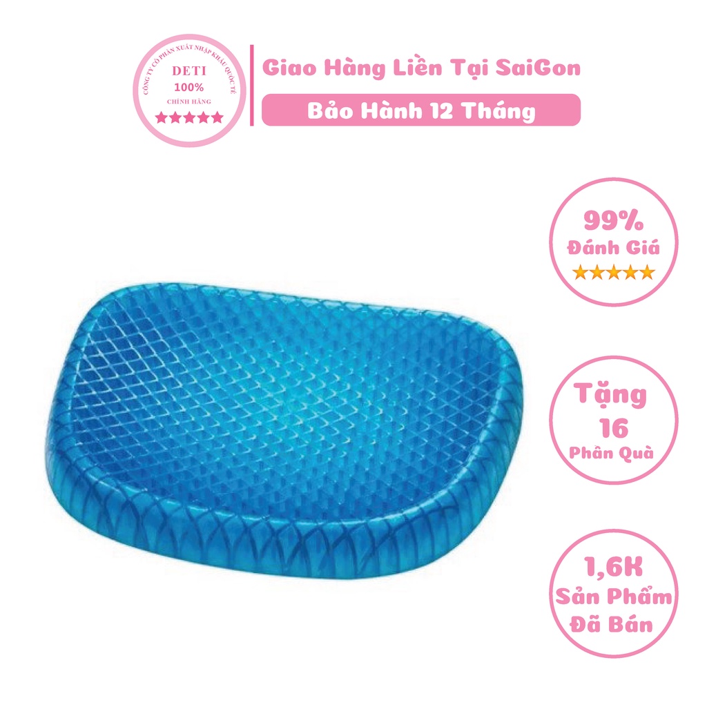 Đệm ngồi 3d thoáng khí 2 lớp gel tổ ong silicon cho người ngồi lâu lót mông chống mỏi