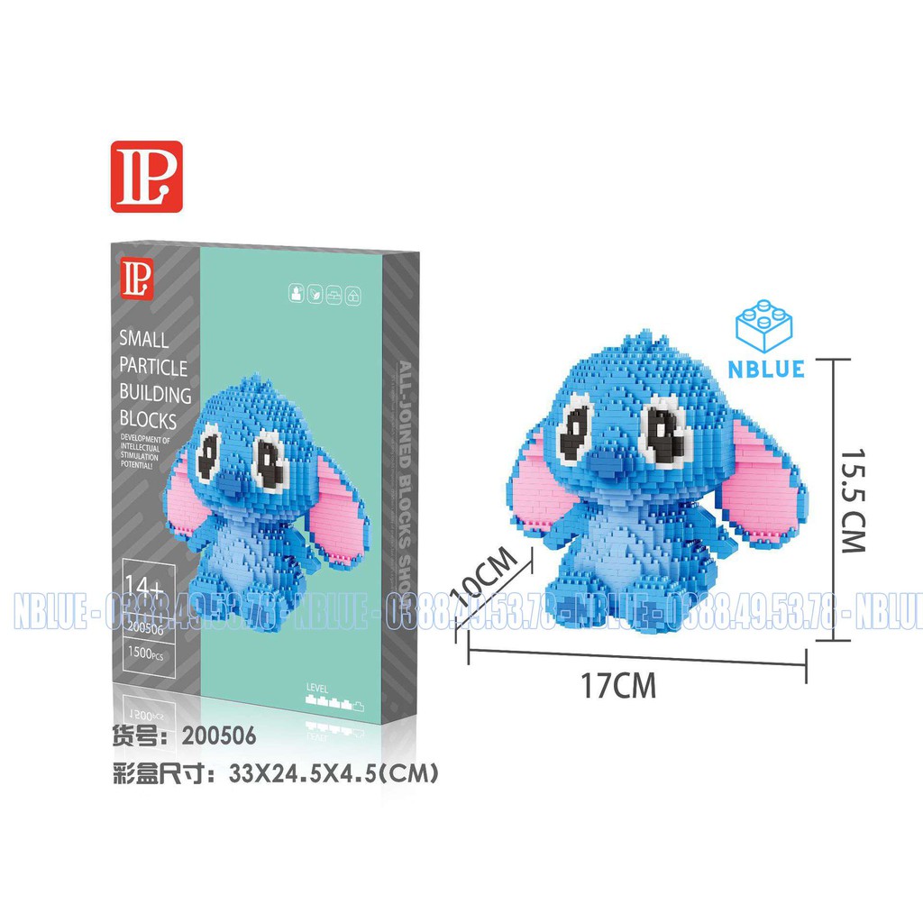 Đồ chơi lắp ráp lego Stich dễ thương nano blocks mô hình lắp ghép trang trí bàn học NBlue