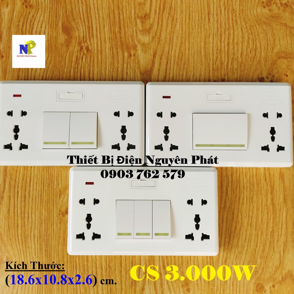Taplo/Bảng Điện Giả Âm Cao Cấp Chịu Tải CS3000w - Loại Có 4 Ổ Cắm