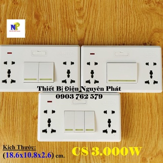 Taplo/Bảng Điện Giả Âm Cao Cấp Chịu Tải CS3000w - Loại Có 4 Ổ Cắm