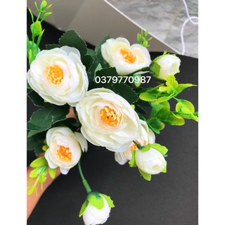 Hoa lụa - cụm hồng tỉ muội