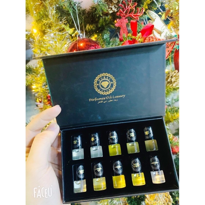 Set 10 chai Tinh dầu nước hoa Dubai Nam - Nữ