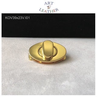 Khóa túi oval cao cấp size 39x23mm vàng kov39x23v.i01