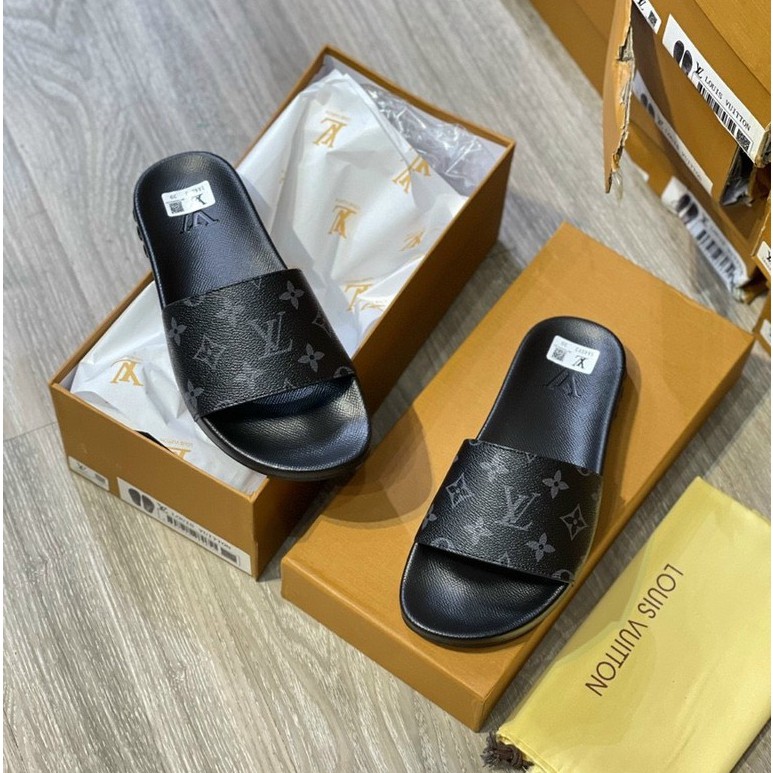 👟HIGH FASHION👟 Dép lê quai ngang siêu cấp Louis Vuitton vân hoa đế đúc MLN HV SIZE 38-43