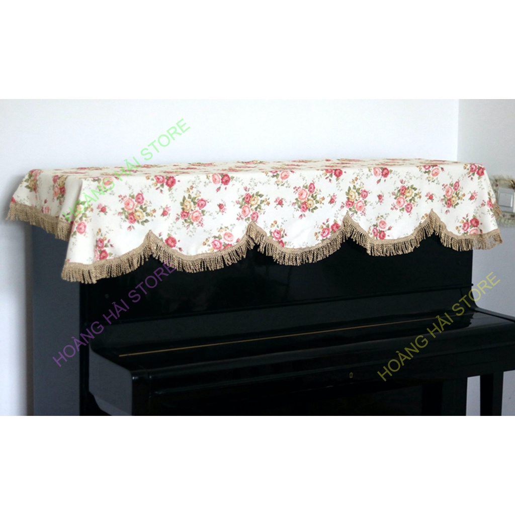 Khăn phủ đàn piano cơ, khăn phủ đàn piano điện tử 88 phím sang trọng chống bụi, chống xước