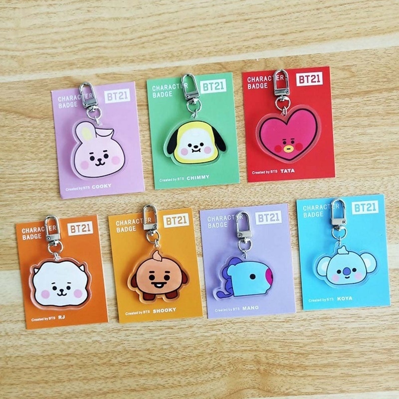Móc chìa khóa mặt hình nhóm nhạc Kpop Bts Bangtan Boys dễ thương
