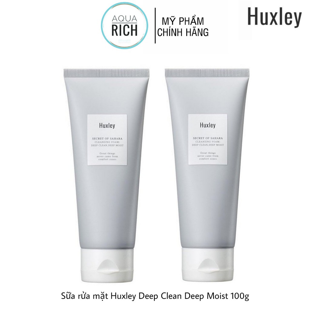 Sữa Rửa Mặt Huxley Cleansing Foam Deep Clean Deep Moist Dạng Tuýp 100G