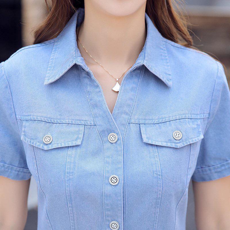 Váy Jean dáng xoè nhẹ