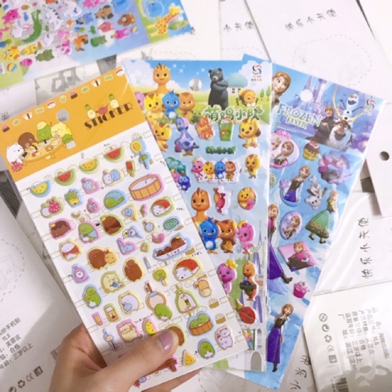 Sticker dán nổi nhiều mẫu khác nhau