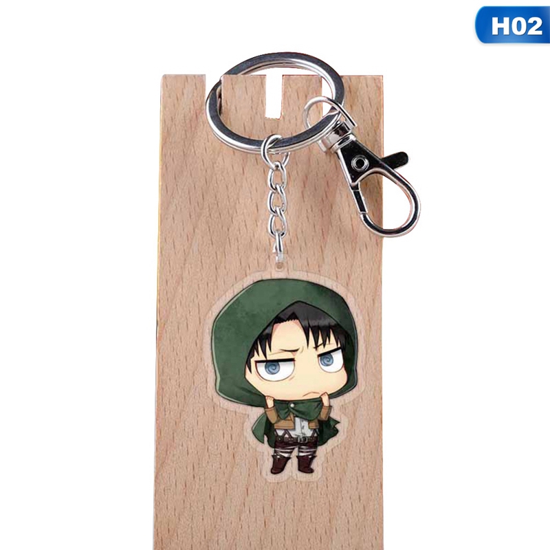 Móc khóa Acrylic hình Anime Attack On Titan Mikasa Ackerman Levi