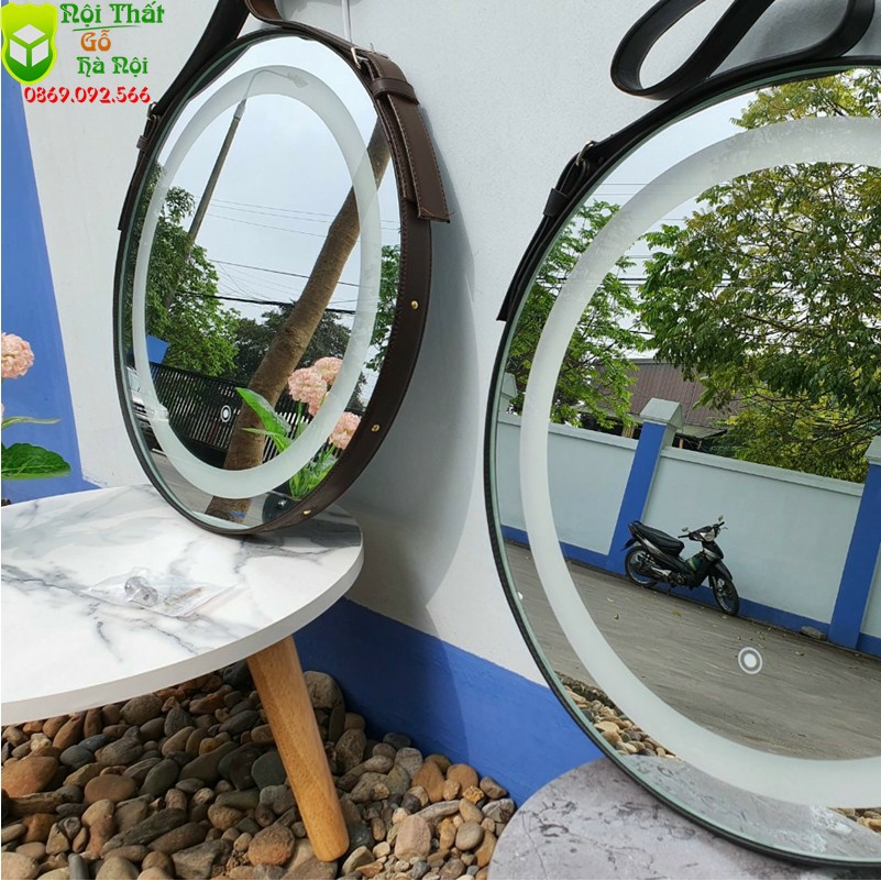 🔴 FREE SHIP 🔴 Gương Tròn Treo Tường Có Đèn LED Cảm Ứng Và Không Có Đèn Đủ Size Nội Thất Cao Cấp