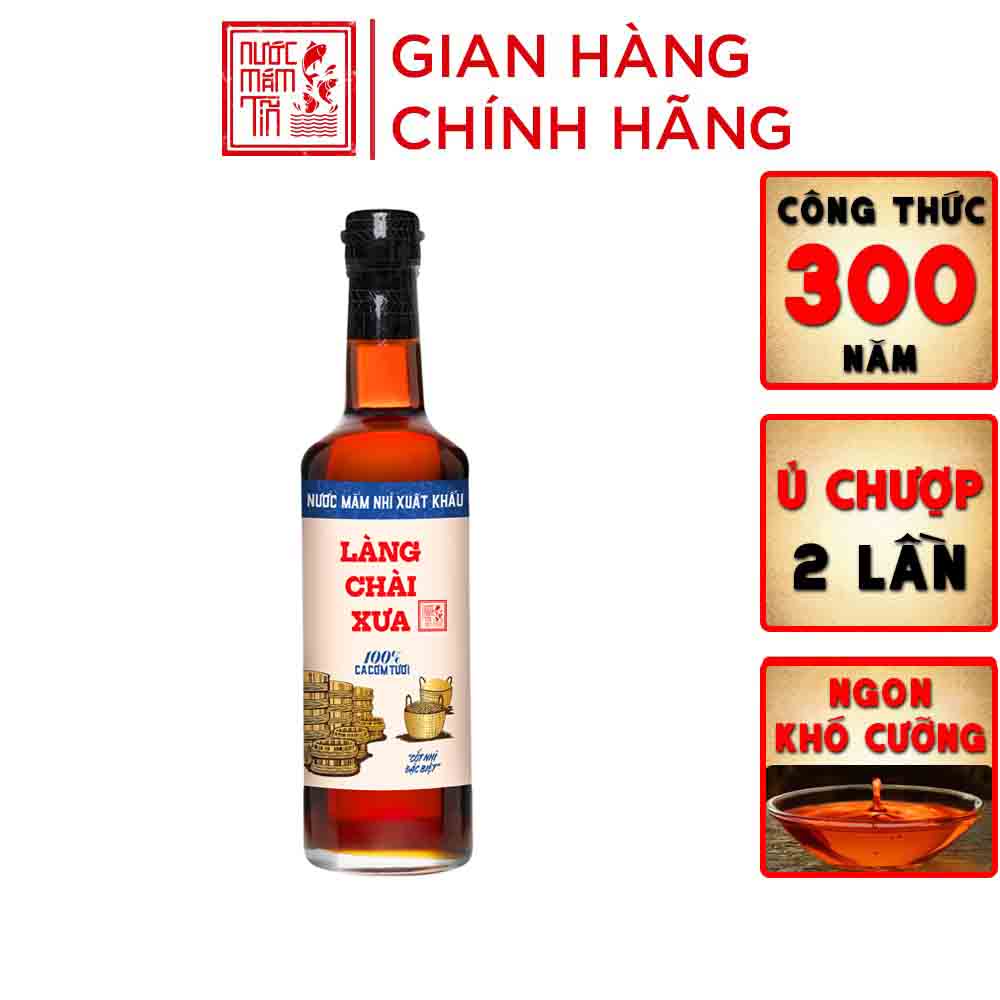 [ GIÁ TỐT ] Nước Mắm Nhỉ Làng Chài Xưa Xuất Khẩu Nhãn Xanh Chai Thủy Tinh 500ml Cốt Nhỉ Đặc Biệt Vị Dịu Nhẹ