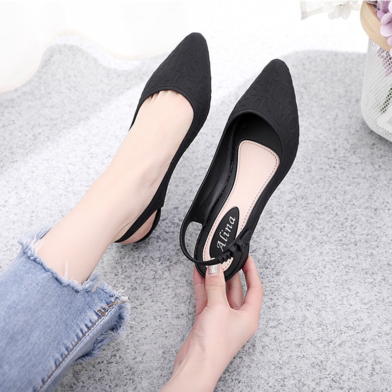 Sandal nữ đi mưa Alina cao 3.5p thời trang mới nhất Validep03 V289
