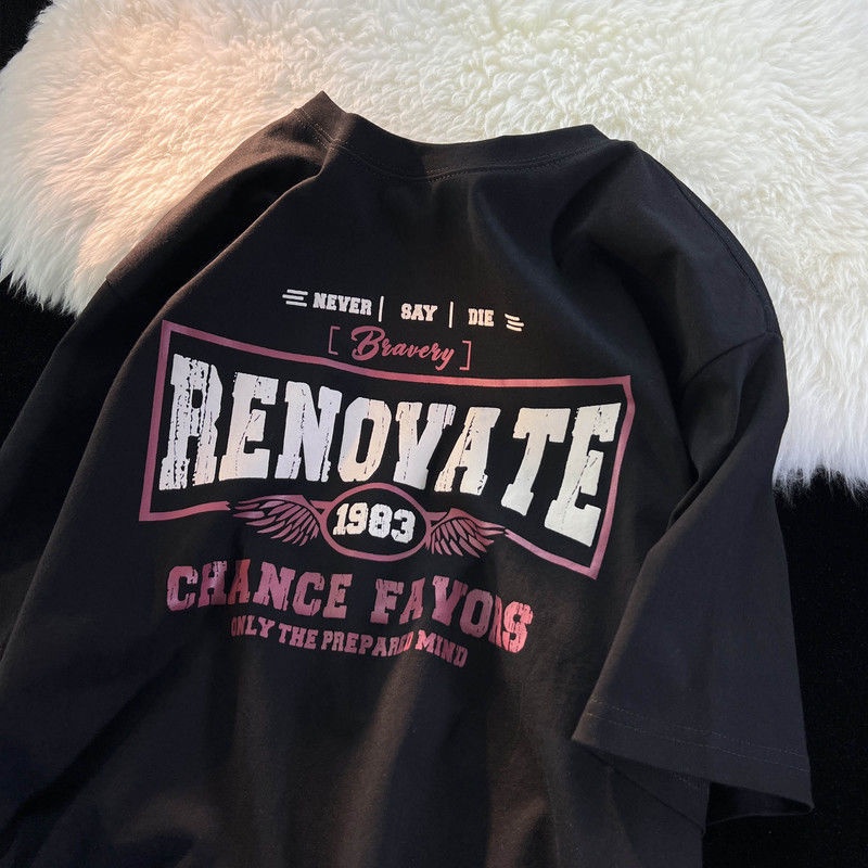 Áo Thun COZOK Tay Ngắn Dáng Rộng In Chữ Tiếng Anh Cá Tính Hợp Thời Trang