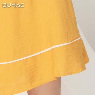 Đầm cổ U tay phồng GUMAC DA930