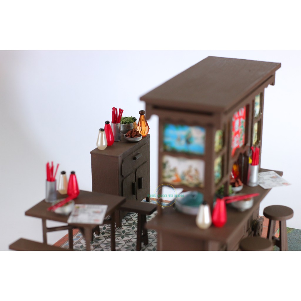 MÔ HÌNH SÀI GÒN XƯA VÀ NAY - HỦ TÍU MÌ GIA - AD08