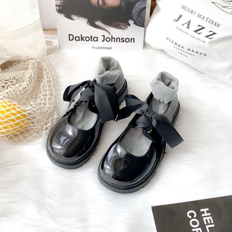 Giày lolita búp bê nơ Ulzzang đi học đi chơi đều xinh