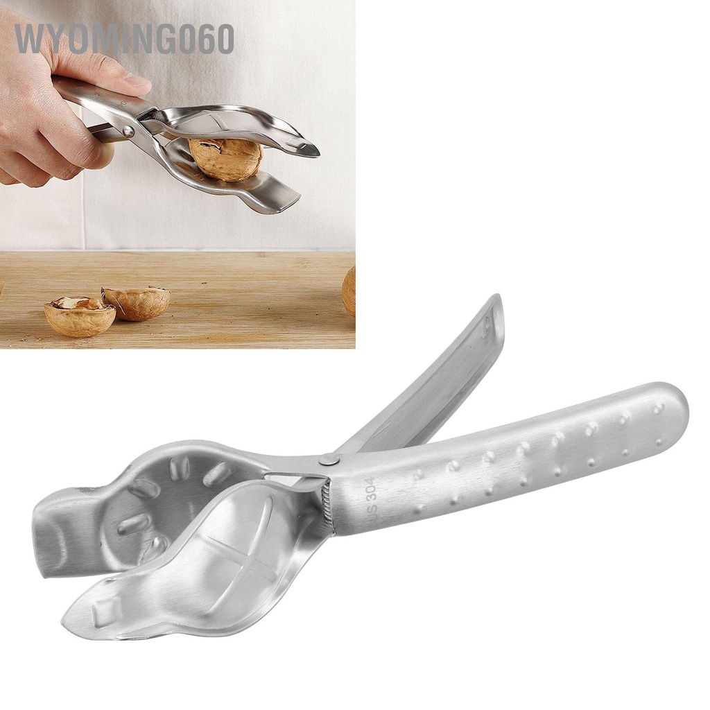 Wyoming060 304 Stainless Steel Chestnut Clip Multifunction Nut Cracker Walnut Opener Plier for Kitchen Dried Fruit