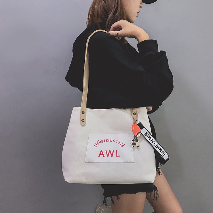 Túi tote vải đeo chéo canvas bag giá rẻ đẹp phong cách hàn quốc TT01