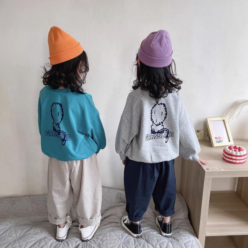 Áo tay dài họa tiết hoạt hình thoải mái cho bé gái 1-6 tuổi