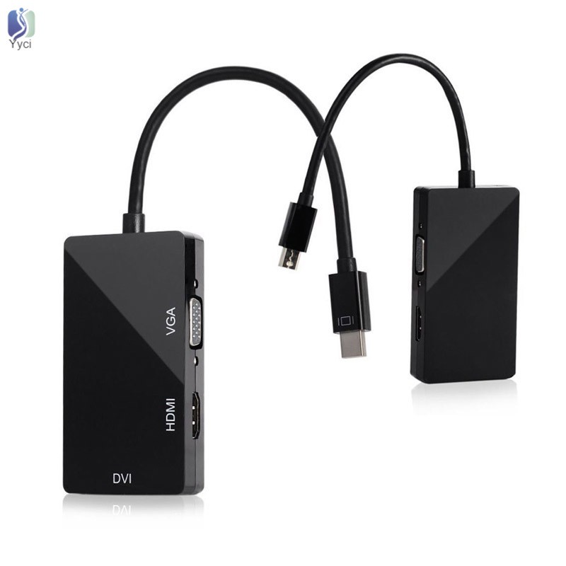 Cáp Chuyển Đổi 3 Trong 1 Từ Cổng Mini Sang Dvi Vga Hdmi Tv Cho Apple Imac Macbook Pro 3/4 Slim