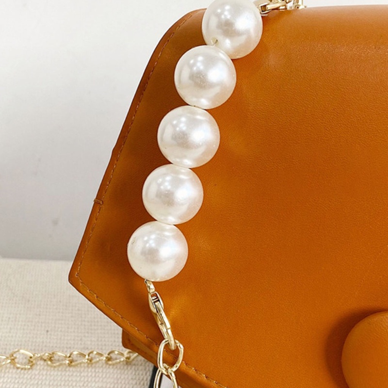 Túi Xách Da PU Phối Dây Xích Đeo Vai Thời Trang Mùa Hè Cho Nữ