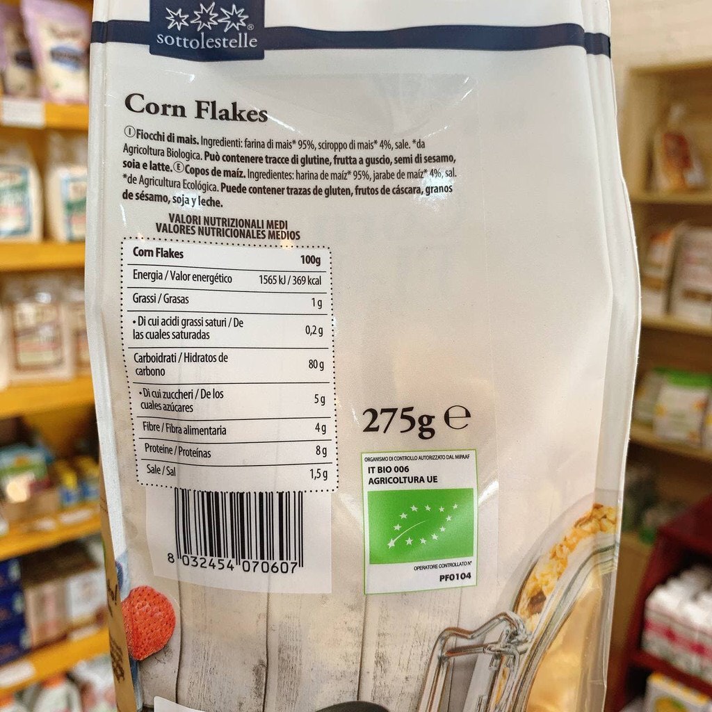 Ngũ cốc bắp ngô cán dẹt hữu cơ, ngũ cốc ăn sáng ngon bổ dưỡng phù hợp mọi lứa tuổi 275g