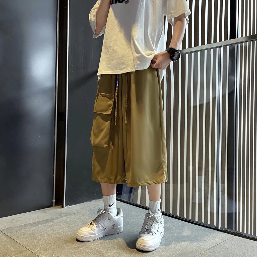 Quần ngắn ống rộng Phối Nhiều Túi Thời Trang Mùa Hè Dành Cho Nam / Size M-2XL