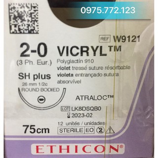 CHỈ KHÂU PHẪU THUẬT VICRYL 2/0 W9121 (Giá 1 sợi)