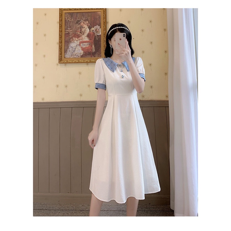 Đầm polo trơn nữ chất đẹp - Váy Polo cổ bẻ ôm body tay ngắn chất cotton nữ tính-7shine