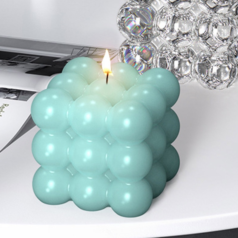 Khuôn silicone làm xà phòng/nến hình học 3D DIY