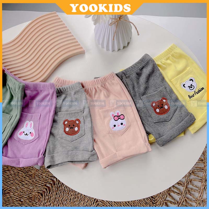 Quần đùi bé trai bé gái YOOKIDS chất cotton tăm xuất dư thấm hút mô hôi mềm mịn co giãn 4 chiều cho bé 0 1 2 3 4 tuổi