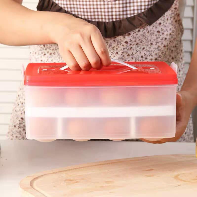 Hộp Đựng Trứng 2 Tầng 24 Quả Thông Minh [ Giao Màu Ngẫu Nhiên ]