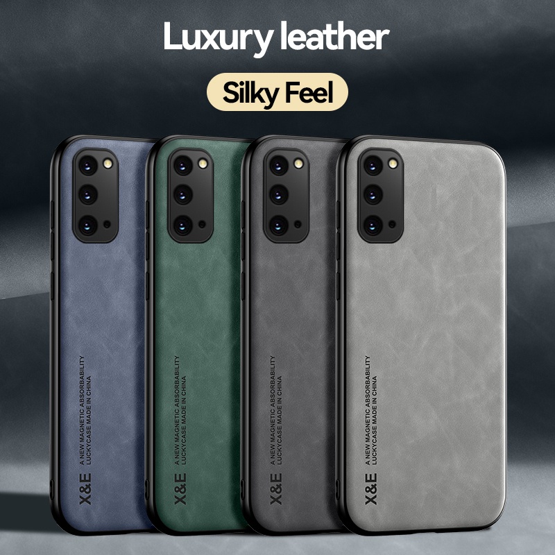 Ốp Điện Thoại Da Sang Trọng Có Nam Châm Cho Samsung S20 S21 S22 Plus + Ultra FE