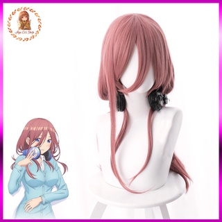 Wig/tóc giả copslay Miku Nakano hồng đậm Gotoubun no Hanayome