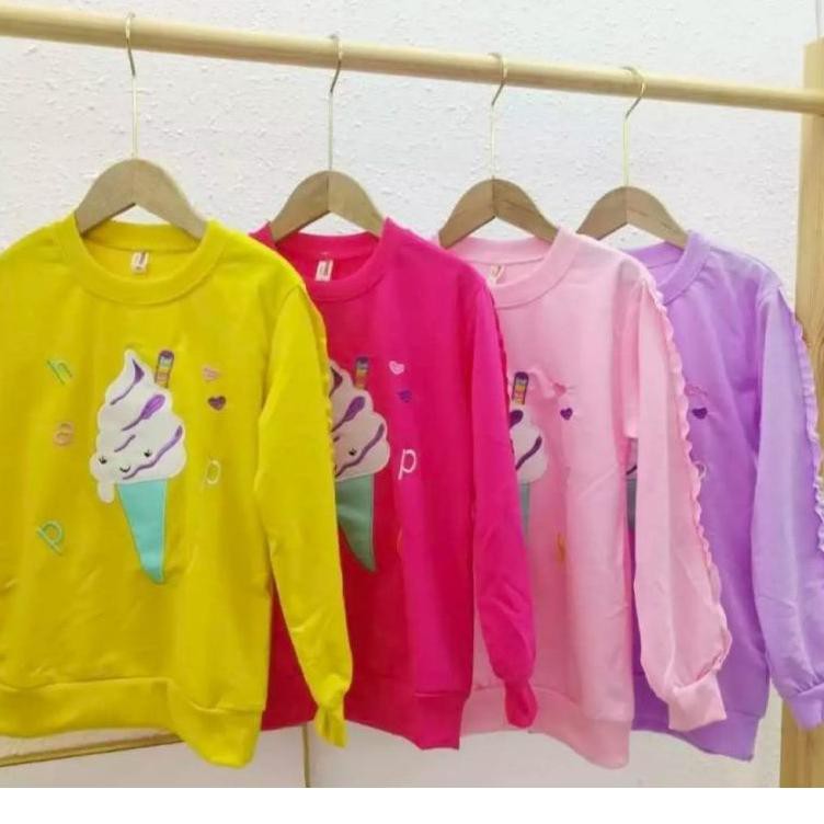 Áo Sweater 100% Cotton Hàng Nhập Khẩu Dành Cho Trẻ Em 6-12 Tuổi