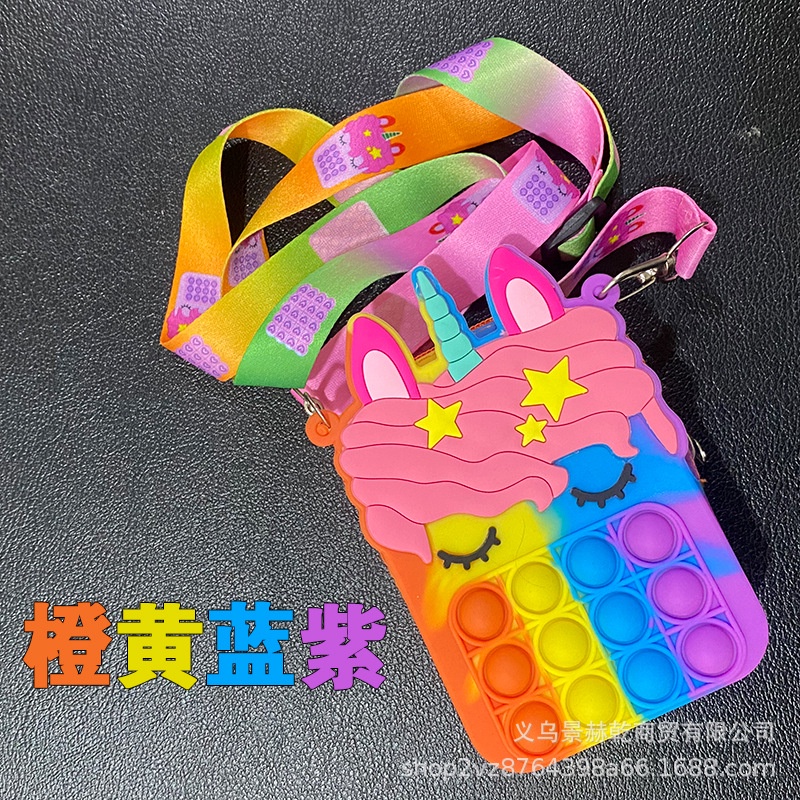 1.1 giảm giá lớnTúi kỳ lân Pop It Fidget Rainbow Color Bubble Bag Toy Crossbody Bag Túi kỳ lân Giải tỏa căng thẳngyjteam66.vn