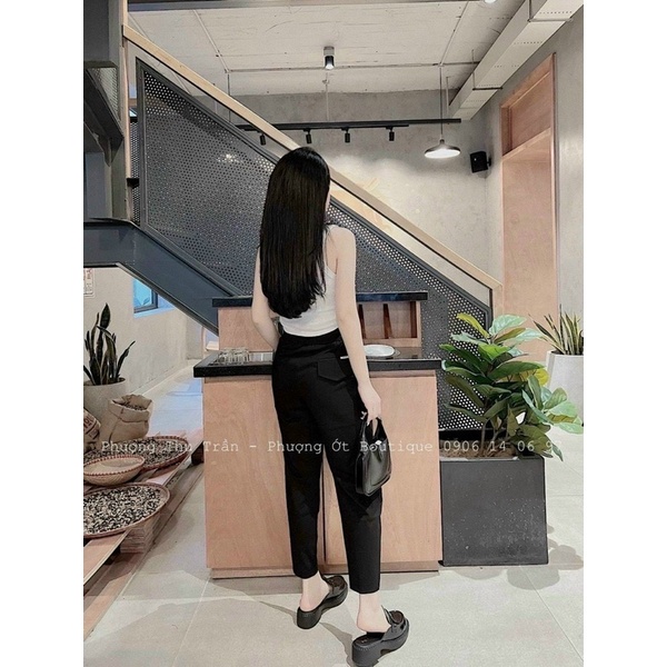 Quần baggy túi nắp hông 2 màu cạp chun đủ size S M L Xl