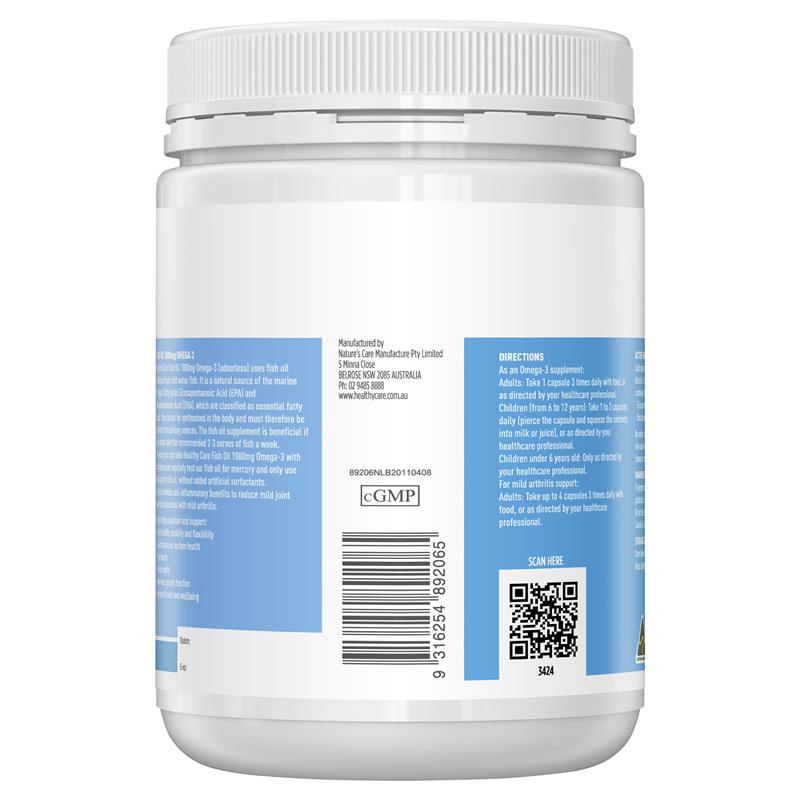 Viên uống dầu cá Omega 3 Healthy Care Fish Oil 400 viên, Bổ não Healthy Care Ginkgo Biloba 100 viên