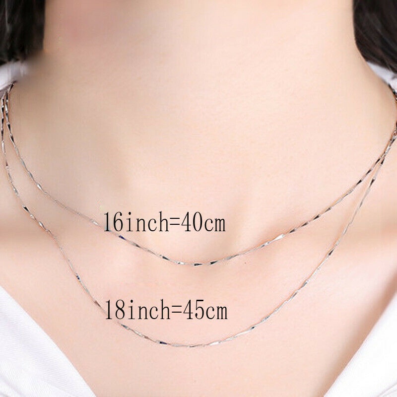 100% Thật 925 Sterling Silver Chain Triangle Chain Tất cả các kích thước Đóng dấu Ý