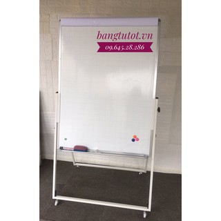 [ Bảng gấp gọn ] Bảng Flipchart hội thảo điều chỉnh cao thấp 90x120 cm ( Tặng kèm)