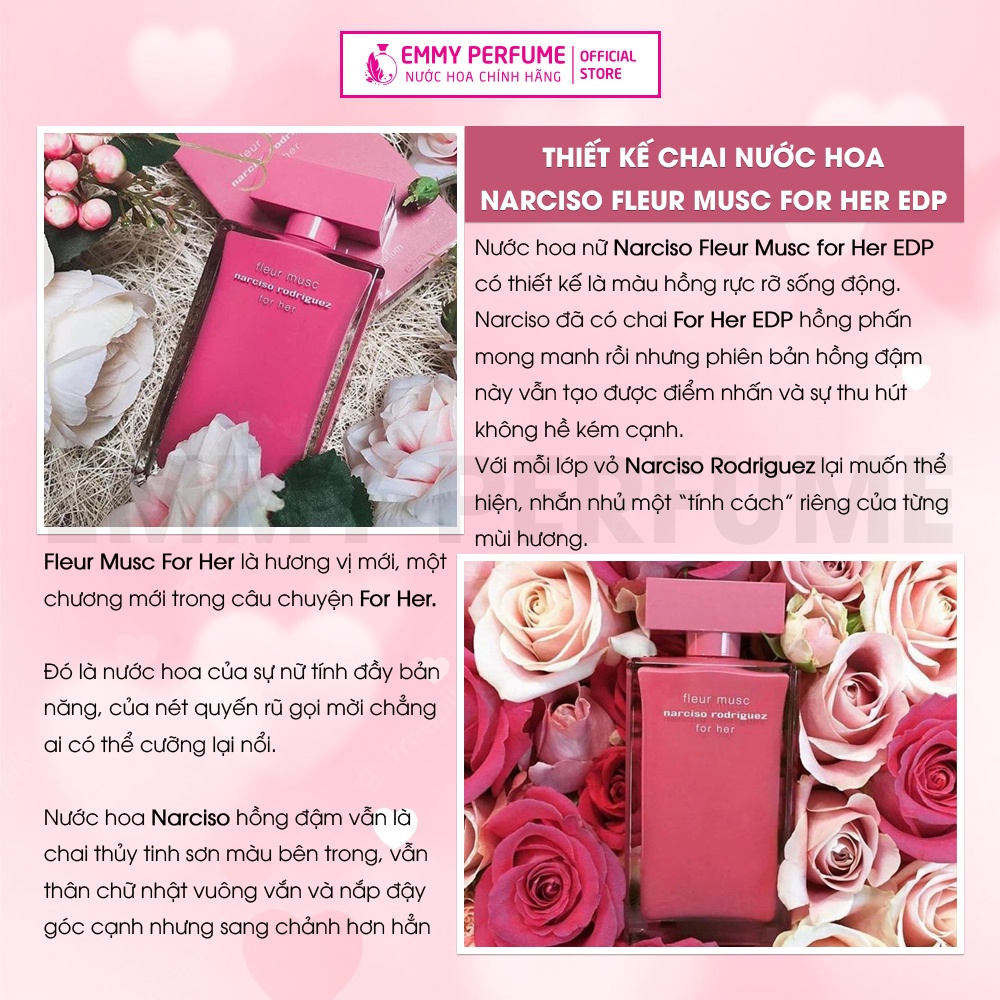 Nước hoa nữ Narciso Fleur Musc Hồng đậm cao - EmmyPer