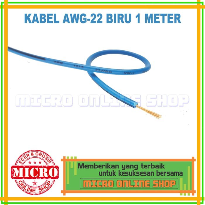 3m 3ms Awg-22 Blue Cable / Awg 22 Cable / Copper Wire Awg