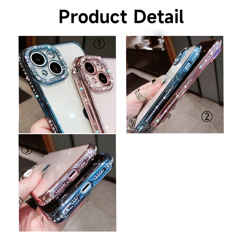 Ốp Điện Thoại Silicon Dẻo Đính Hạt Kim Cương IPhone 14 Plus 13 12 11 Pro Max 13 / 12 / 11 IPhone XR X IP XS Max 11promax