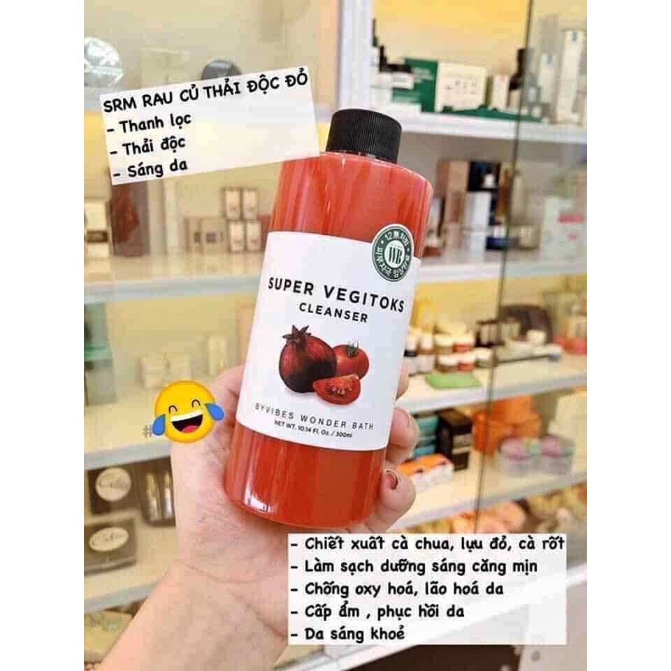 ( MẪU MỚI ) SỮA RỬA MẶT THẢI ĐỘC RAU CỦA QUẢ HÀN QUỐC SUPER VEGITOKS CLEANSER 300ml+30ml | BigBuy360 - bigbuy360.vn