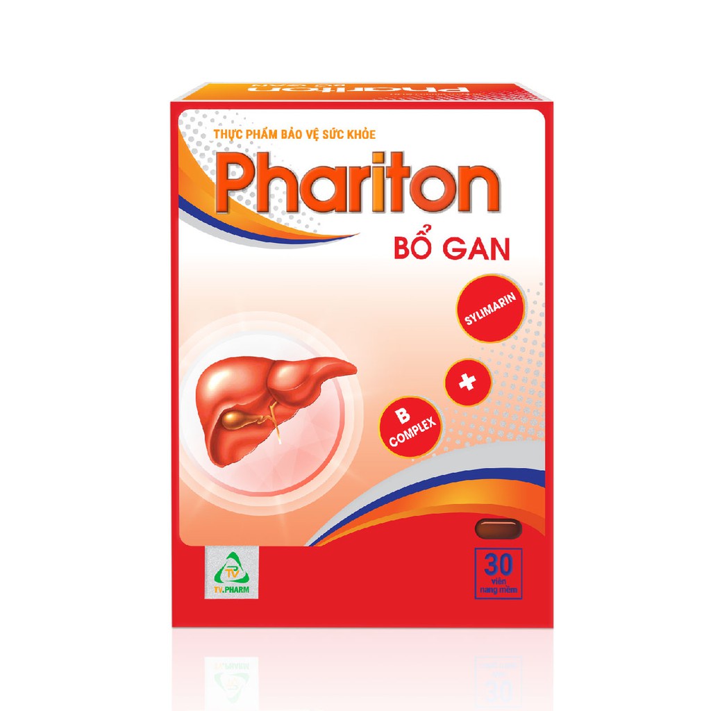 Thực phẩm bảo vệ sức khỏe PHARITON BỔ GAN - Hỗ trợ giải độc gan, tăng cường chức năng gan (hộp 30 viên)